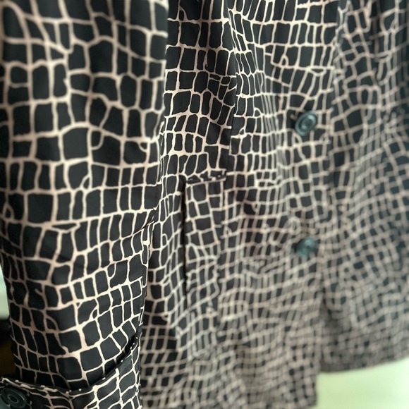 Y2K Relativity Black and Brown Trench Coat M - Picture 11 of 17